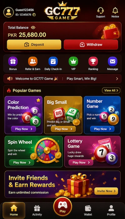 GC777 Game Dashboard image